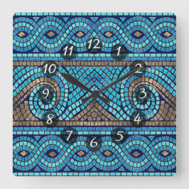 Mosaik Fyrkantig Klocka