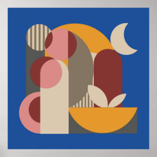 Mosaik Geometric Abstrakt Mural Modern Art Poster