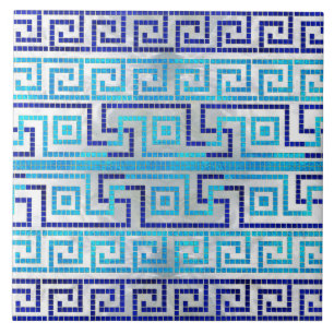 Mosaik Grekiska Meander Grekiska Nyckel Kakelplatta