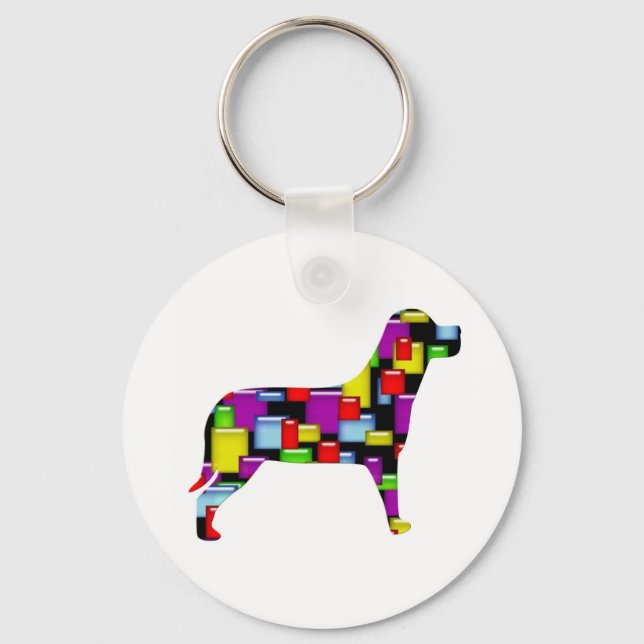 mosaik hund nyckelring (Framsida)