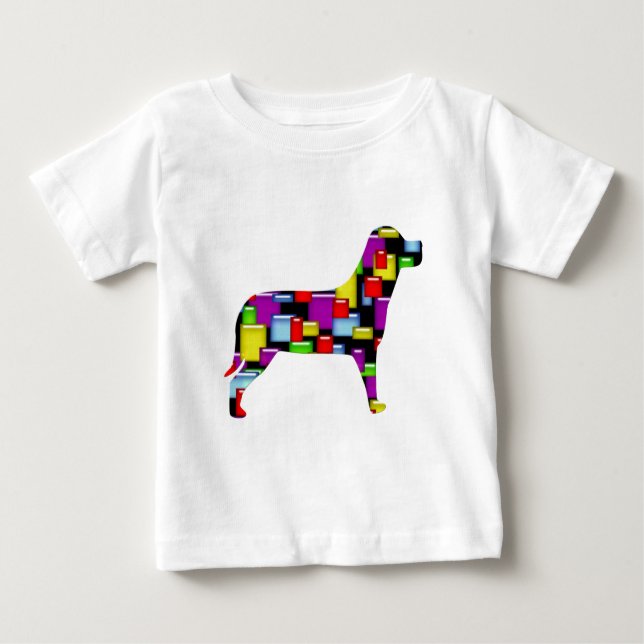 mosaik hund t shirt (Framsida)