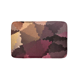 Mosaik i brun rosa och gult färg badrumsmatta