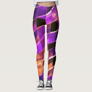 Mosaik i färg-baljväxter med sen nedgång leggings