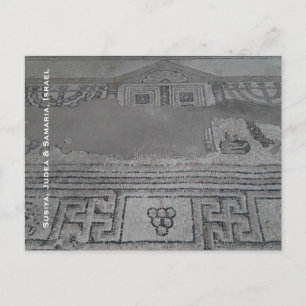 Mosaik i forntida synagoga i Israel Vykort