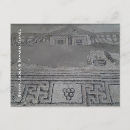 Mosaik i forntida synagoga i Israel Vykort