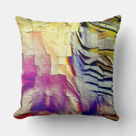 Mosaik i struktur i rosa gult och mjuk sågad kudde