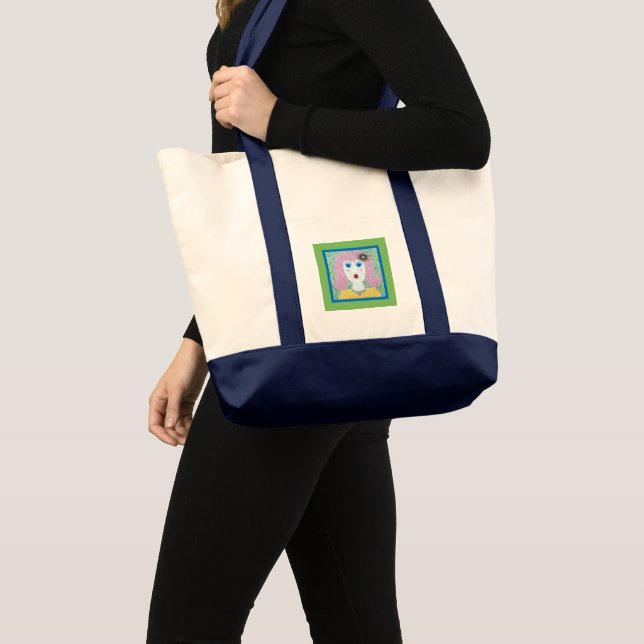 Mosaik - Ingrid med Grönt och Blue Gräns Tygkasse (Framsida (produkt))