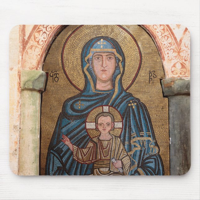 Mosaik Jungfru Maria och Jesus Musmatta (Framsidan)