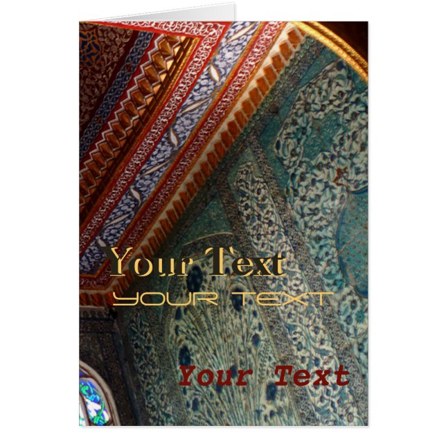 Mosaik - kort Hälsning-, anteckning (Framsidan)