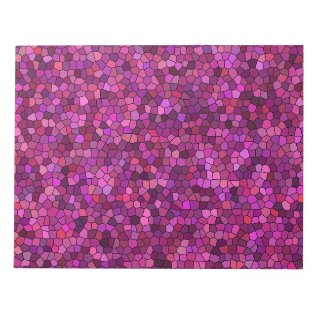 Mosaik Lila Rosa  Anteckningsblock (Framsida)
