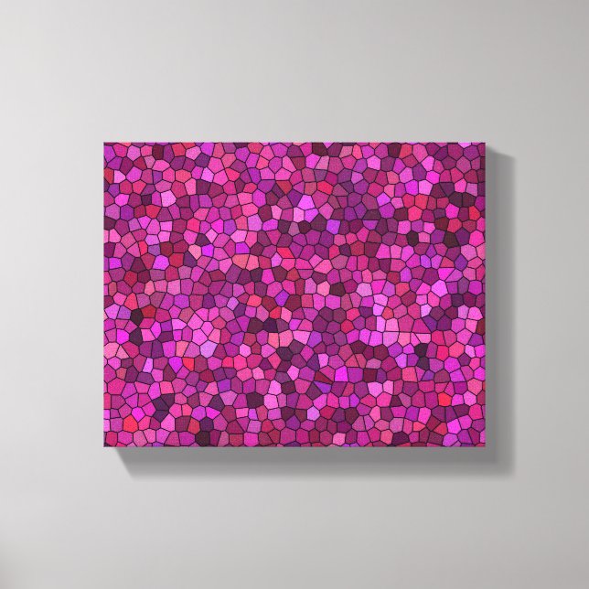 Mosaik Lila Rosa  Canvastryck (Framsida)