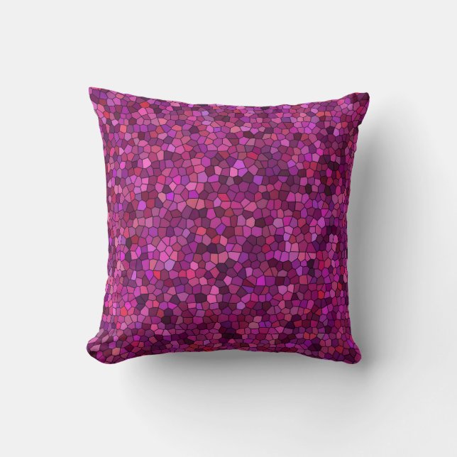 Mosaik Lila Rosa  Kudde (Framsida)