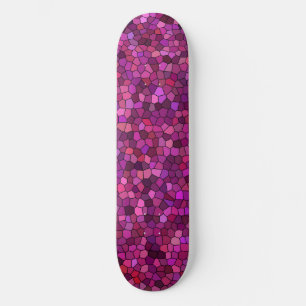 Mosaik Lila Rosa Mini Skateboard Bräda 18,5 Cm