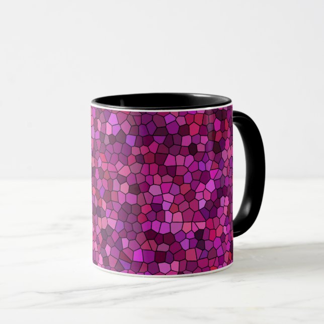 Mosaik Lila Rosa  Mugg (Framsida höger)