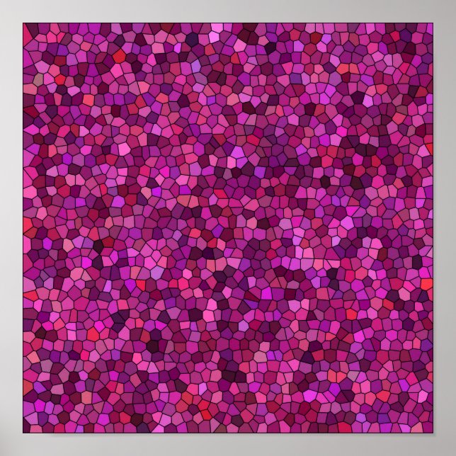 Mosaik Lila Rosa  Poster (Framsidan)
