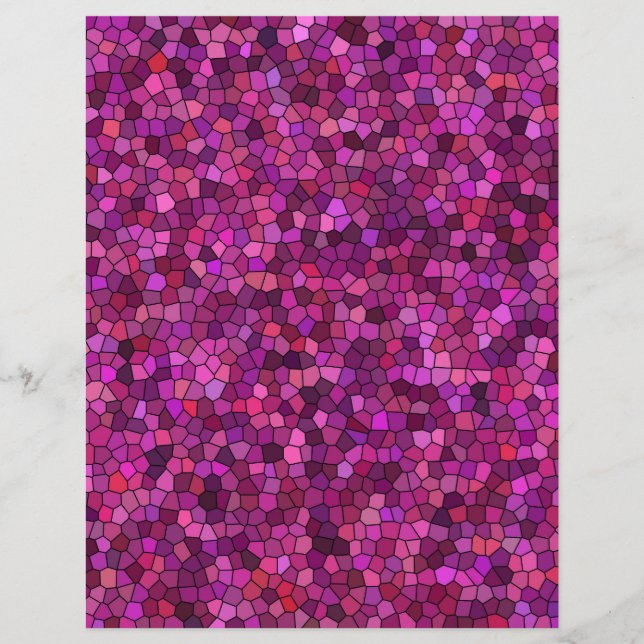 Mosaik Lilas Rosa Brevhuvud (Framsida)