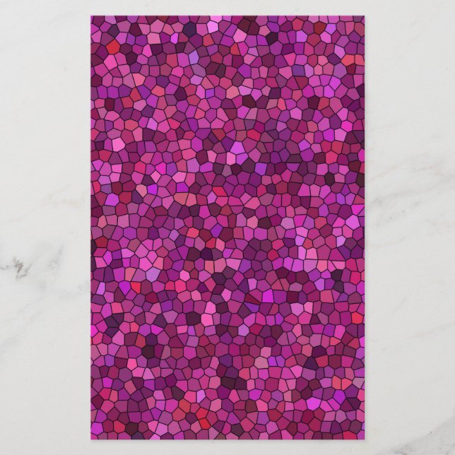 Mosaik Lilas Rosa Brevpapper (Framsida)
