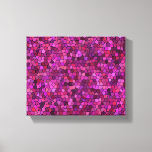 Mosaik Lilas Rosa Canvastryck