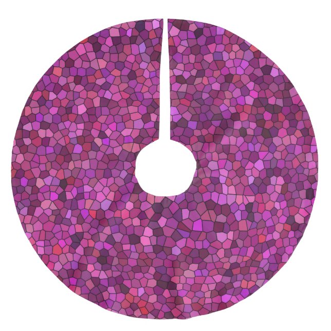 Mosaik Lilas Rosa Julgransmatta Borstad Polyester (Framsidan)