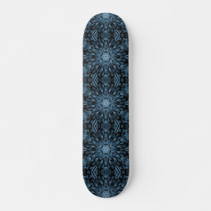 Mosaik med grått-blå stjärnor mini skateboard bräda 18,5 cm