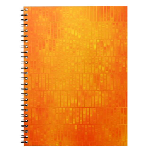 Mosaik orange med ljusa abstrakter med glober anteckningsbok (Framsidan)