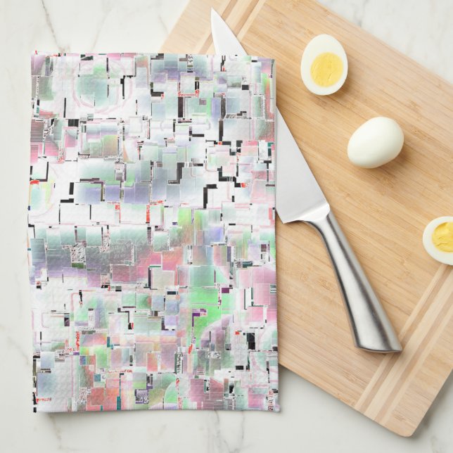 Mosaik papper i mjukt till ogenomskinligt färg och kökshandduk (Vikt i Fjärdedel)