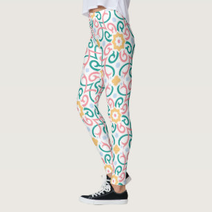 Mosaik/pastel/vår Leggings