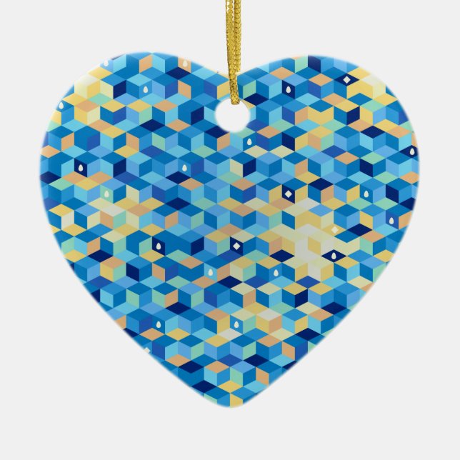 Mosaik, prydnadsföremål julgransprydnad keramik (Framsidan)