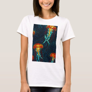 Mosaik-Quallen T Shirt