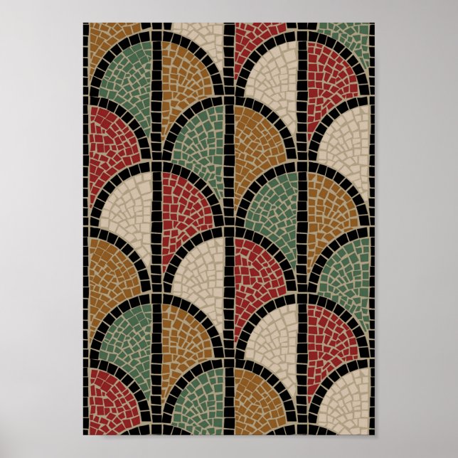 Mosaik - romersk (Pompeji) Poster (Framsidan)