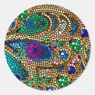 Mosaik Runt Klistermärke