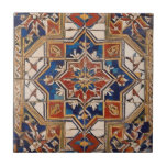 Mosaik vintage vit röd dekorativ kakelplatta<br><div class="desc">Mosaik vintage vit röd dekorativ keramisk platta</div>