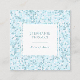 Mosaikakablått mönster-affärskort fyrkantigt visitkort