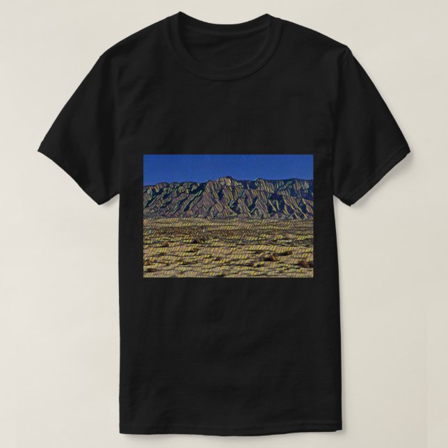 Mosaikbergen med Blå himmel T Shirt (Design framsida)