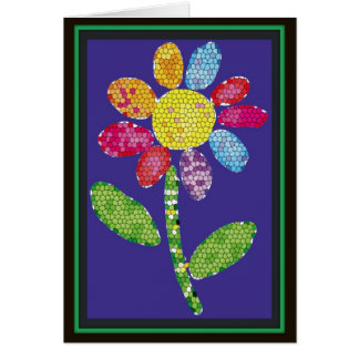 mosaikblomma hälsningskort
