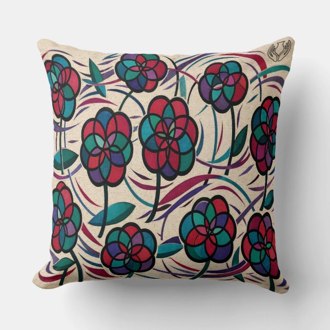 Mosaikblomning Kudde (Framsida)