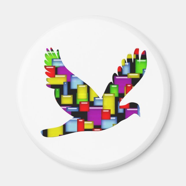 mosaikdova magnet (Framsidan)