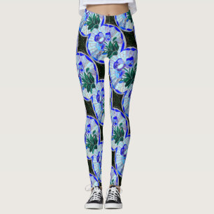 mosaiken cirklar blåttblomman leggings