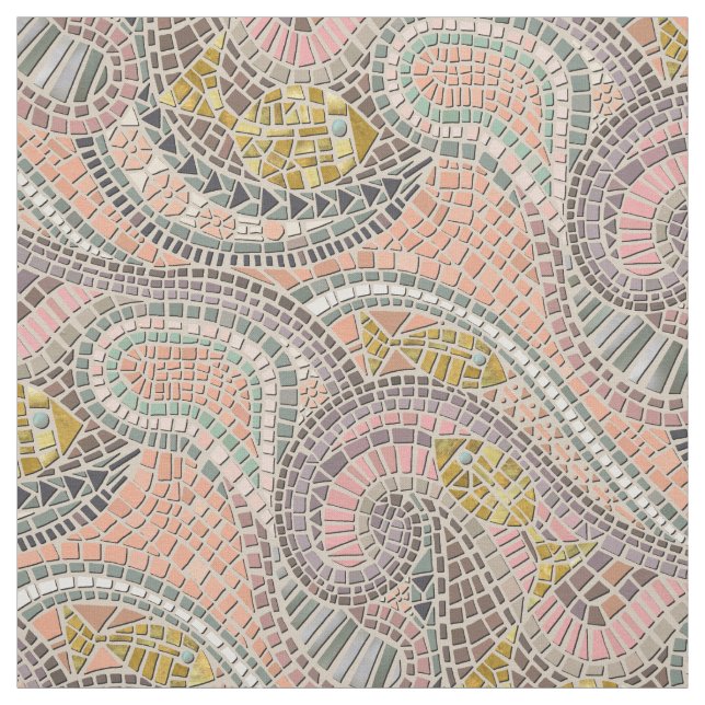 mosaikfiskpastel tyg (Provkarta)