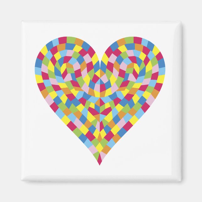 Mosaikhjärta Magnet (Framsidan)
