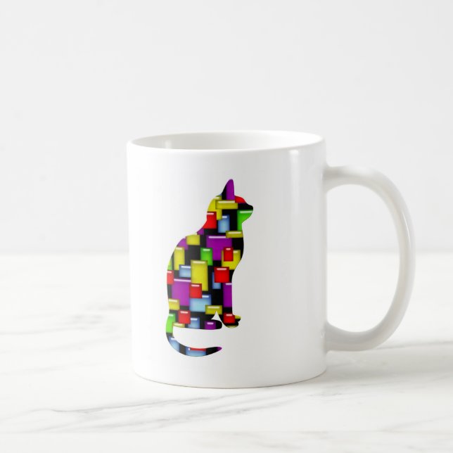 mosaikkkatt kaffemugg (Höger)