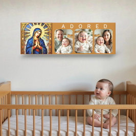 Mosaikmadonna - ÄLSKAD Baby Foto Canvastryck