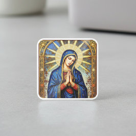 Mosaikmadonna Fyrkantigt Klistermärke