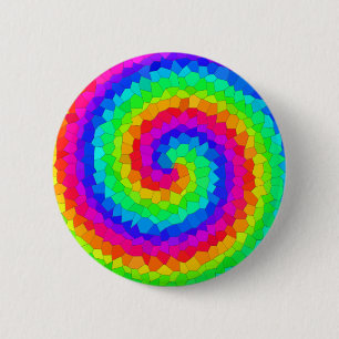 Mosaikplattan Rainbow Spiral Knapp