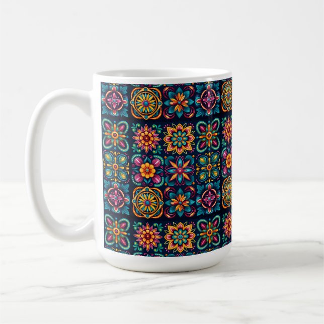 Mosaikplattor Blomma 53 Kaffemugg (Vänster)