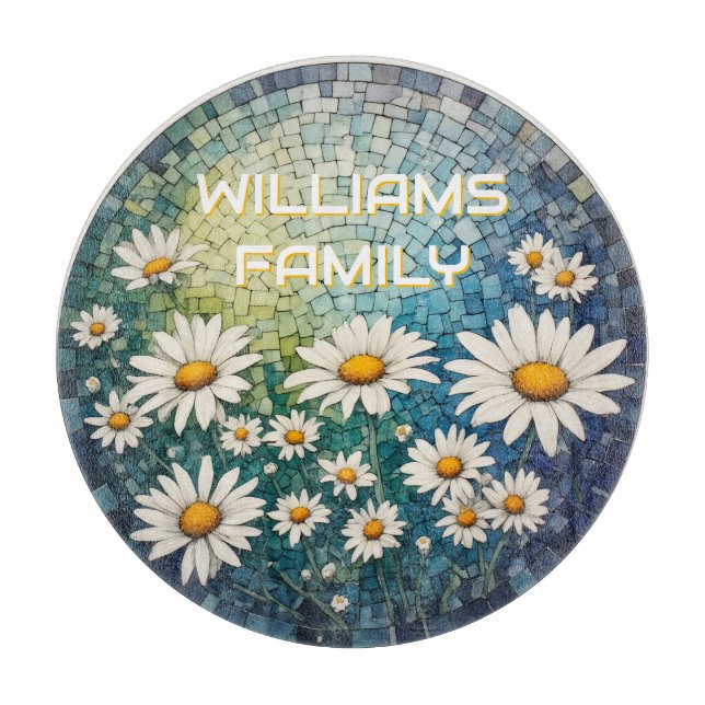 Mosaikprydnad Tusenskönas Glas Skärbräda (Framsidan)