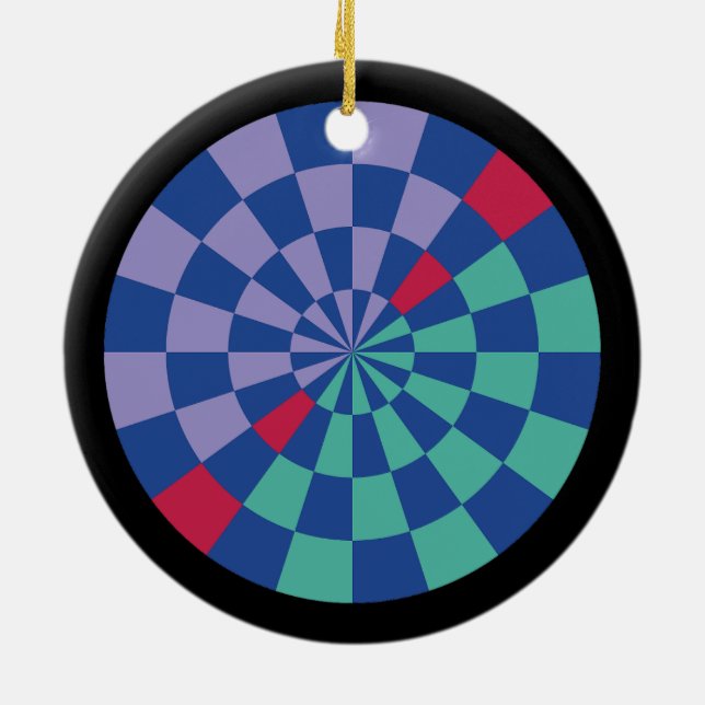 Mosaikstrålning (cirkulär) julgransprydnad keramik (Baksidan)