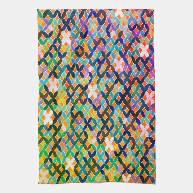 Mosaiktorn i Medelhavet Kökshandduk (Vertikal)