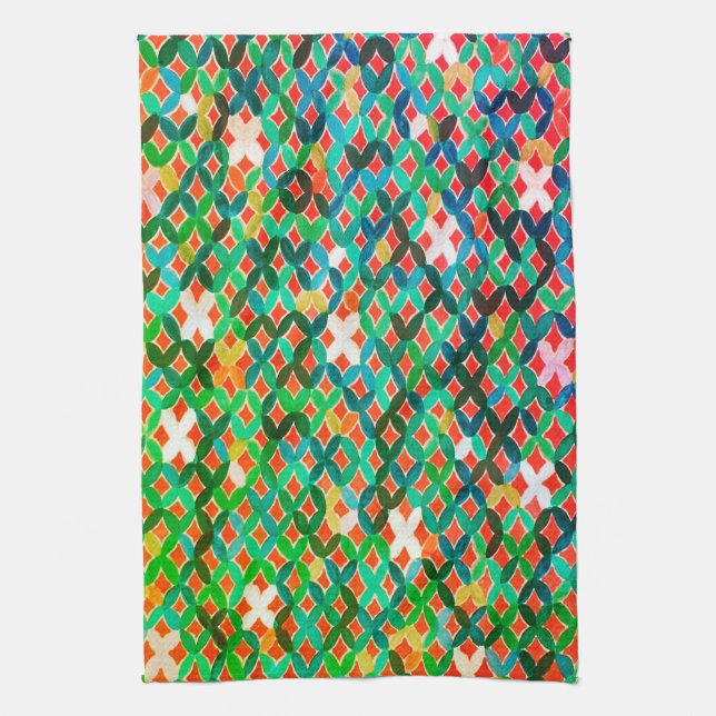 Mosaiktorn i Medelhavet Kökshandduk (Vertikal)