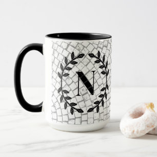Mosaiktryck monogram mugg